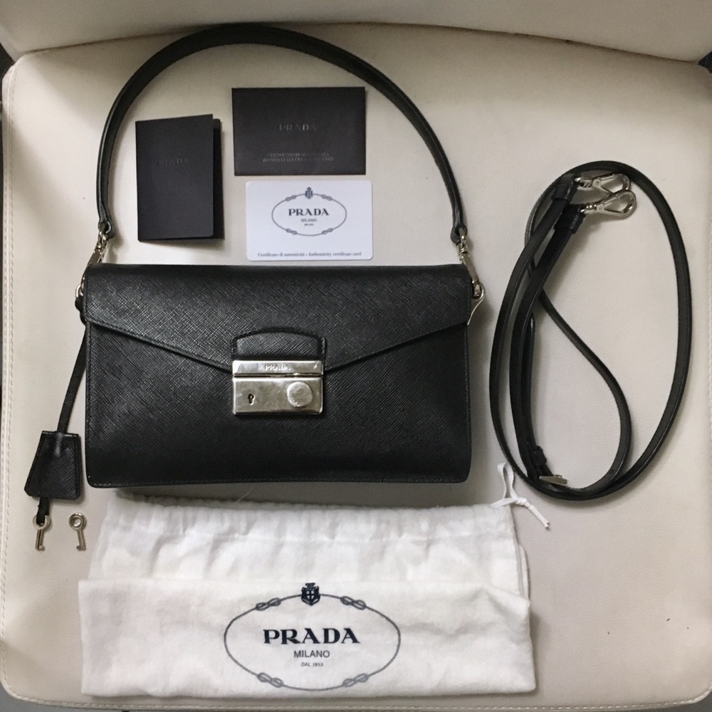 ❌SOLD!❌ PRADA Saffiano Lux Sound Crossbody  Bag